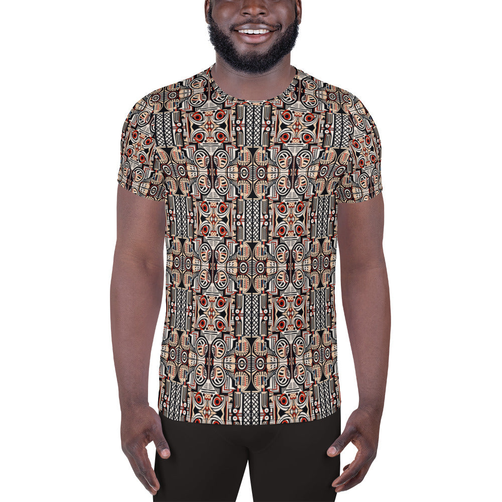 DMV 0274 Chic Boho All-Over Print Men's Athletic T-shirt