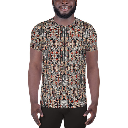 DMV 0274 Chic Boho All-Over Print Men's Athletic T-shirt