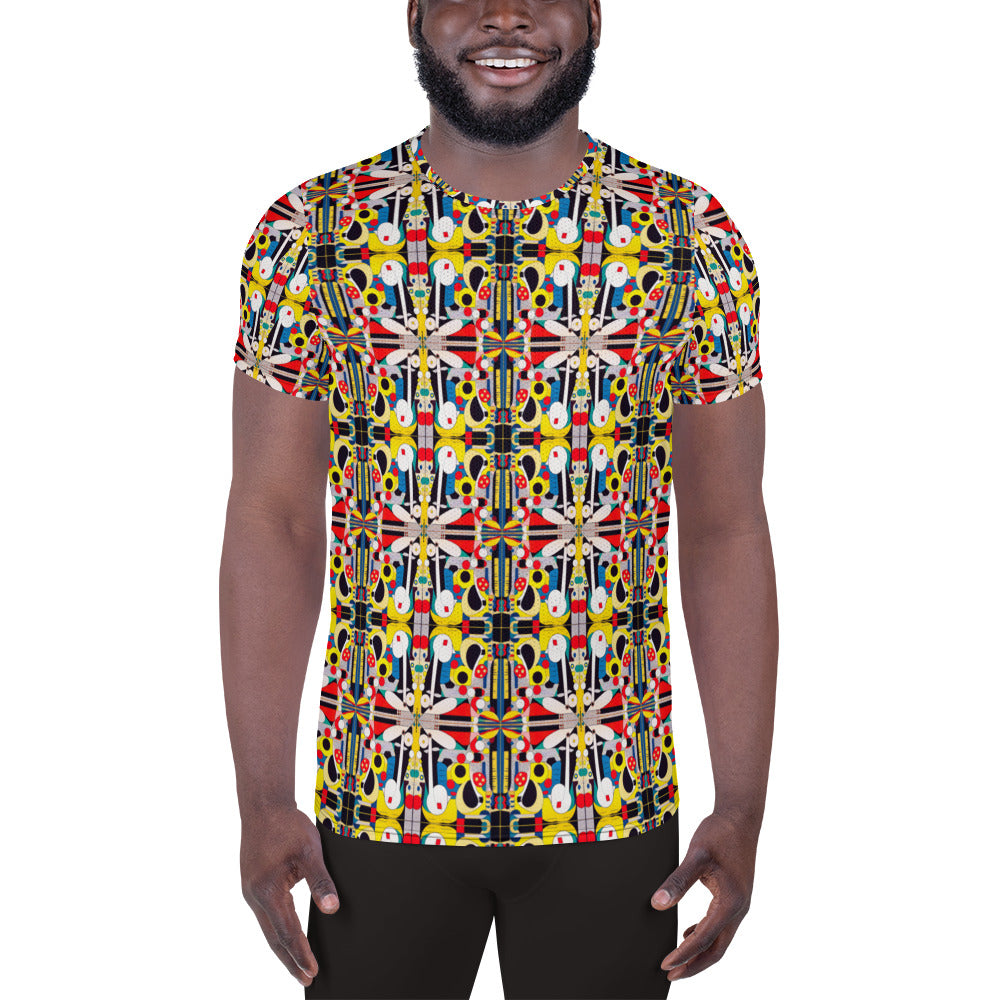 DMV 0246 Chic Boho All-Over Print Men's Athletic T-shirt