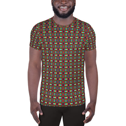 DMV 0241 Psy Artsy All-Over Print Men's Athletic T-shirt