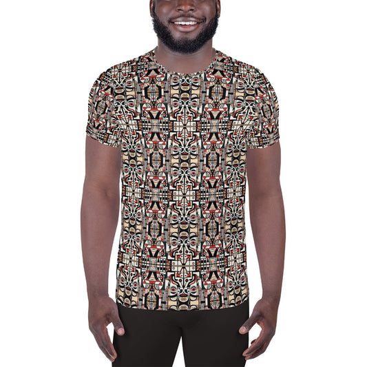 DMV 0131 Chic Boho All-Over Print Men's Athletic T-shirt