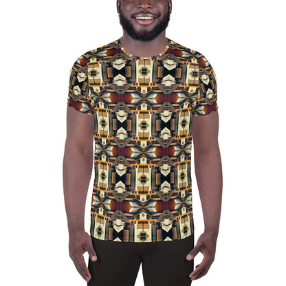 DMV 0247 Geo Boho All-Over Print Men's Athletic T-shirt