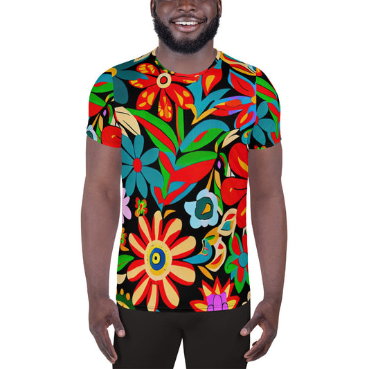 DMV 0116 Floral All-Over Print Men's Athletic T-shirt
