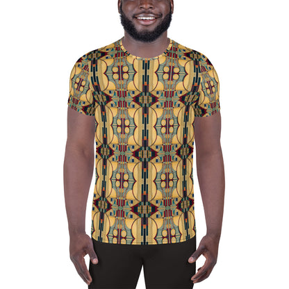 DMV 0224 Geo Boho All-Over Print Men's Athletic T-shirt