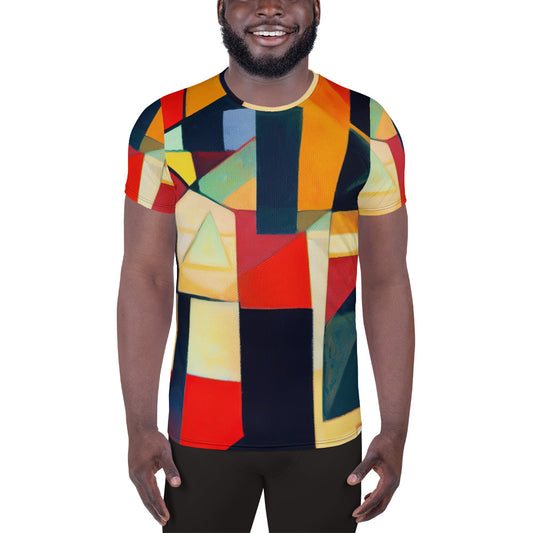 DMV 0096 Abstract Art All-Over Print Men's Athletic T-shirt