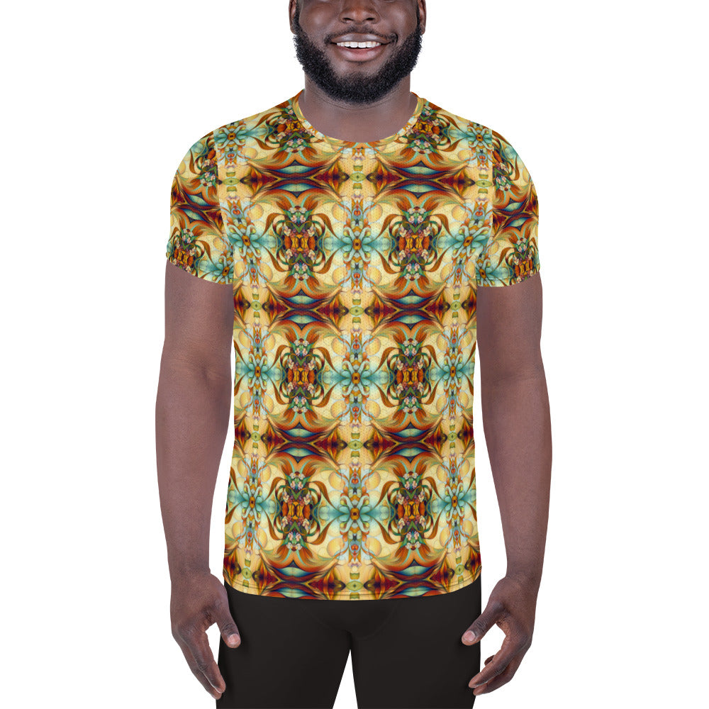 DMV 0123 Chic Boho All-Over Print Men's Athletic T-shirt