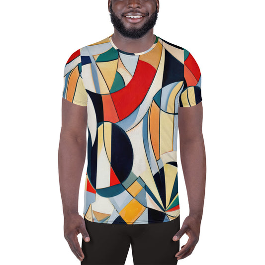 DMV 0144 Abstract Art All-Over Print Men's Athletic T-shirt