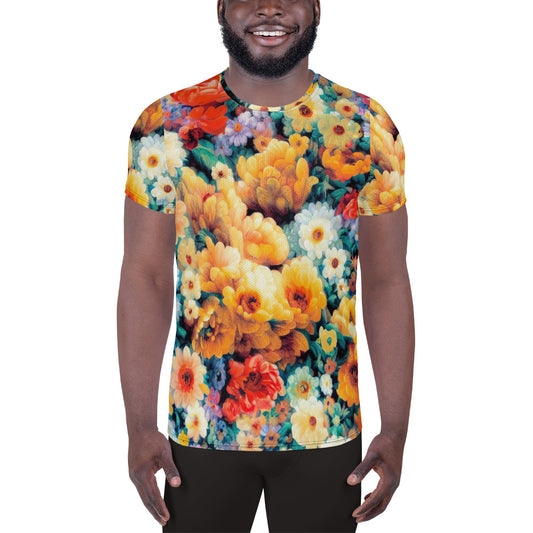 DMV 0146 Floral All-Over Print Men's Athletic T-shirt