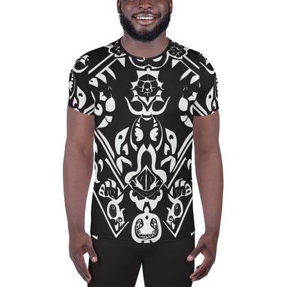 DMV 0140 Boho All-Over Print Men's Athletic T-shirt