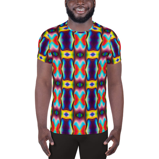 DMV 1350 Psy Artsy All-Over Print Men's Athletic T-shirt