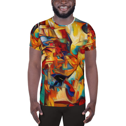 DMV 0416 Abstract Art All-Over Print Men's Athletic T-shirt