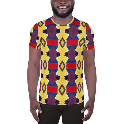 DMV 0418 Classic Boho All-Over Print Men's Athletic T-shirt