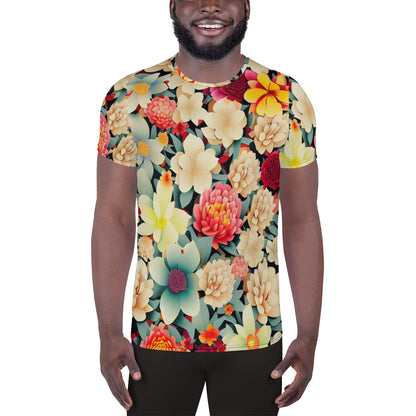 DMV 0260 Floral All-Over Print Men's Athletic T-shirt