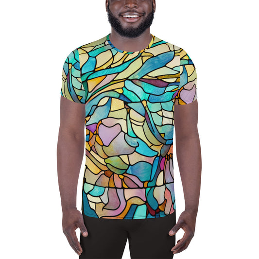 DMV 0167 Boho All-Over Print Men's Athletic T-shirt