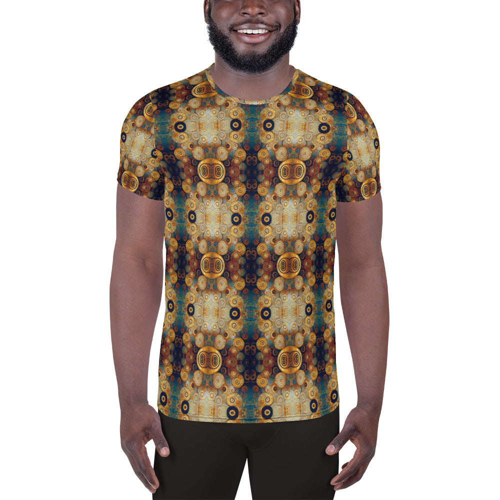 DMV 0183 Chic Boho All-Over Print Men's Athletic T-shirt