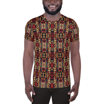 DMV 0174 Classic Boho All-Over Print Men's Athletic T-shirt