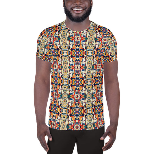 DMV 0157 Geo Boho All-Over Print Men's Athletic T-shirt