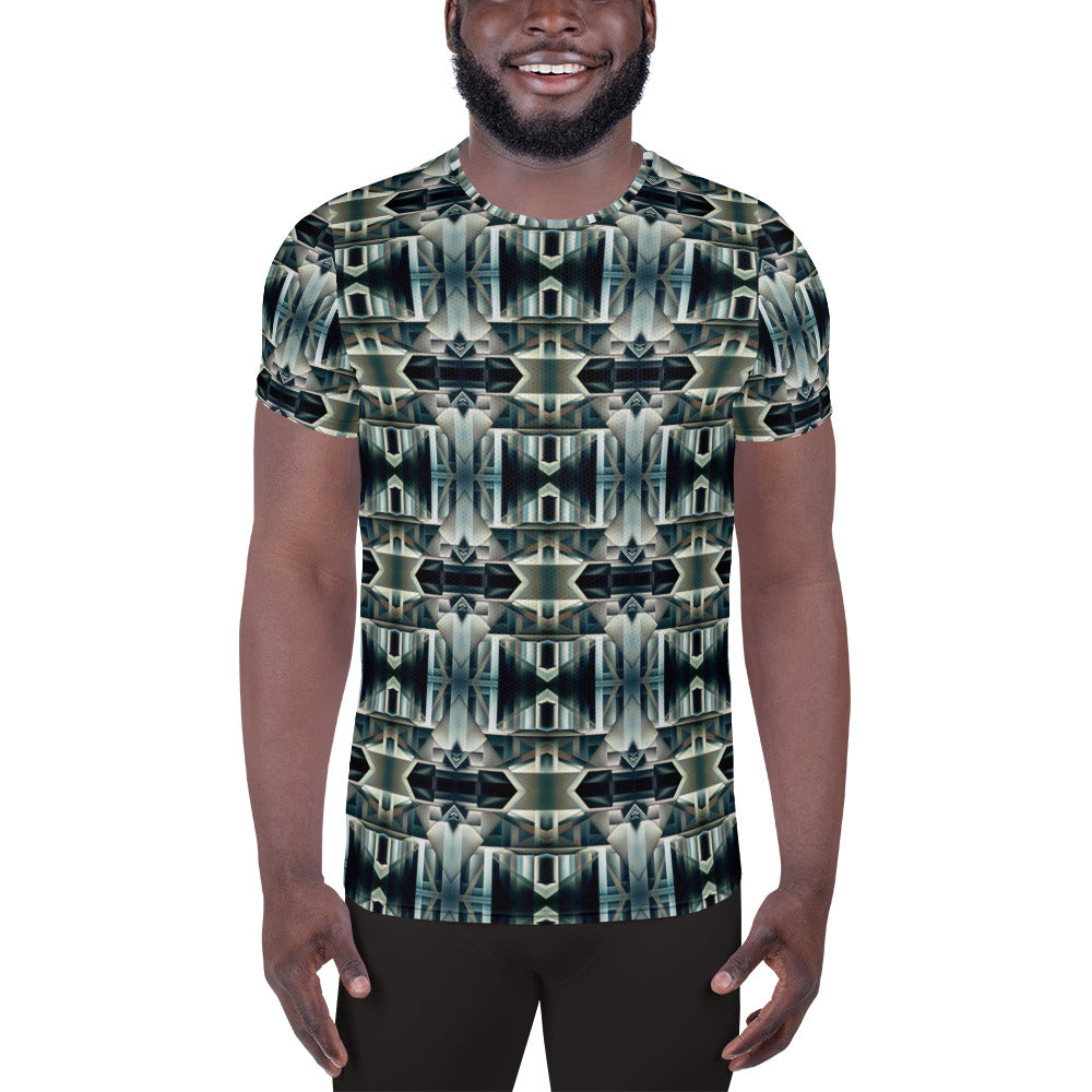 DMV 0414 Conceptual Artsy All-Over Print Men's Athletic T-shirt