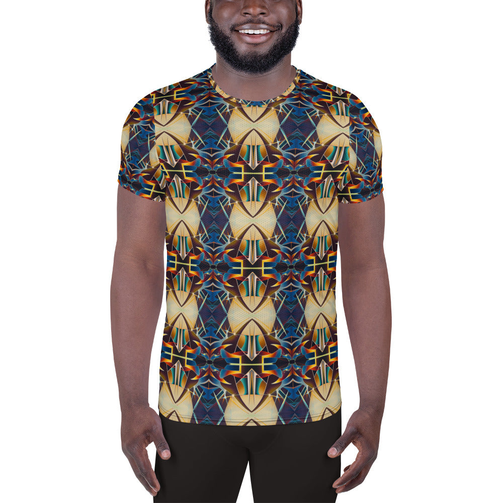 DMV 0406 Conceptual Artsy All-Over Print Men's Athletic T-shirt