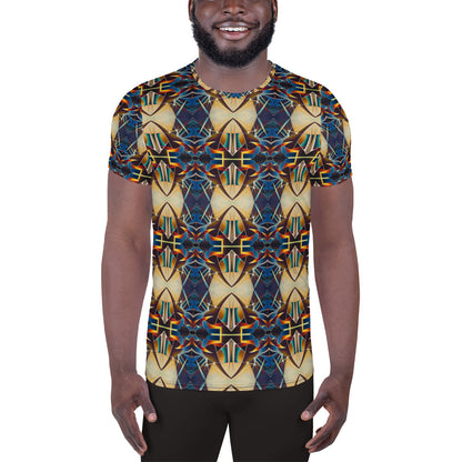 DMV 0406 Conceptual Artsy All-Over Print Men's Athletic T-shirt