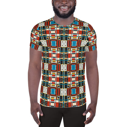 DMV 0410 Geo Boho All-Over Print Men's Athletic T-shirt