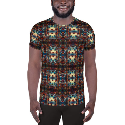 DMV 0188 Conceptual Artsy All-Over Print Men's Athletic T-shirt