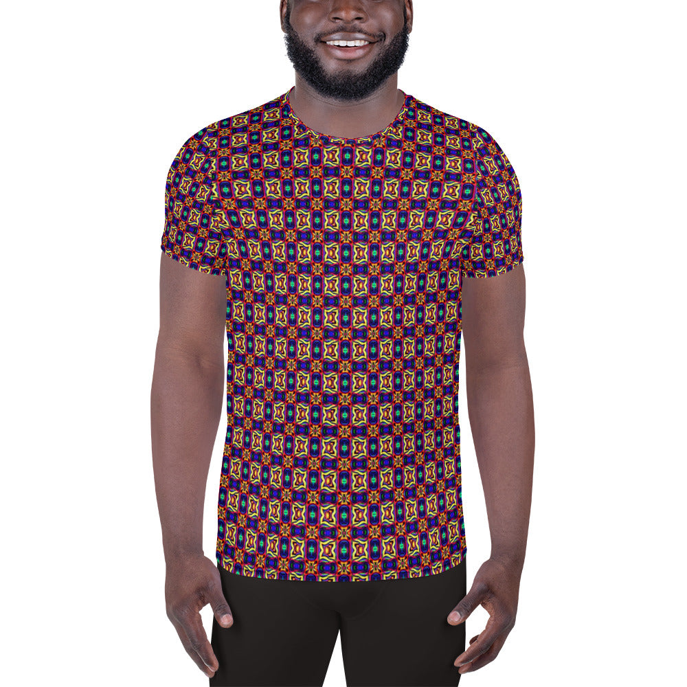 DMV 0199 Chic Boho All-Over Print Men's Athletic T-shirt