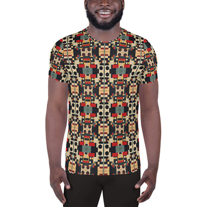 DMV 0510 Geo Boho All-Over Print Men's Athletic T-shirt