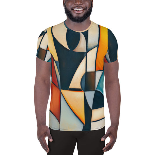 DMV 0433 Abstract Art All-Over Print Men's Athletic T-shirt