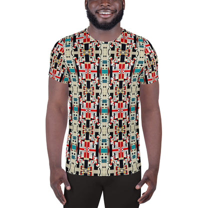 DMV 0973 Chic Boho All-Over Print Men's Athletic T-shirt