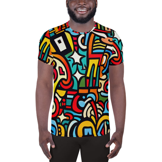 DMV 0456 Psy Art All-Over Print Men's Athletic T-shirt