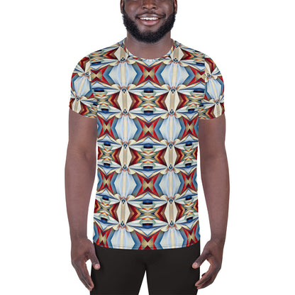 DMV 0449 Geo Boho All-Over Print Men's Athletic T-shirt