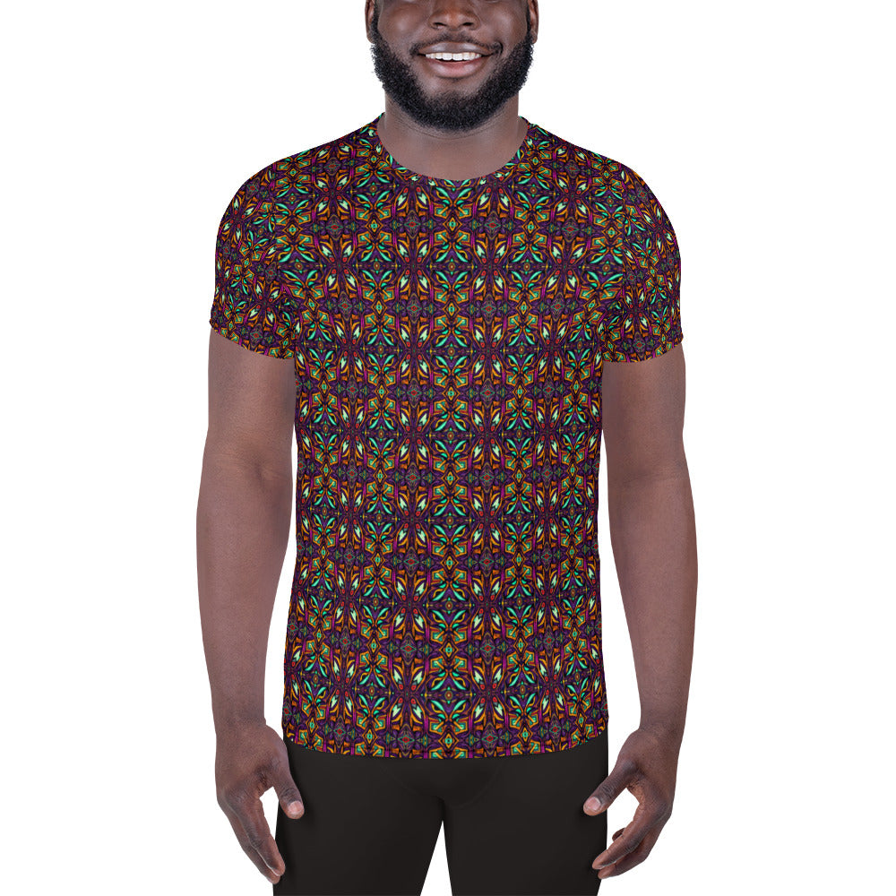 DMV 1579 Chic Boho All-Over Print Men's Athletic T-shirt