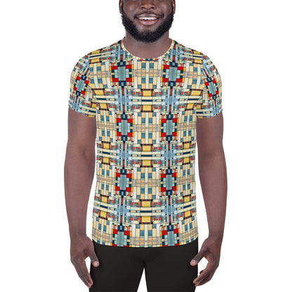 DMV 0533 Geo Boho All-Over Print Men's Athletic T-shirt