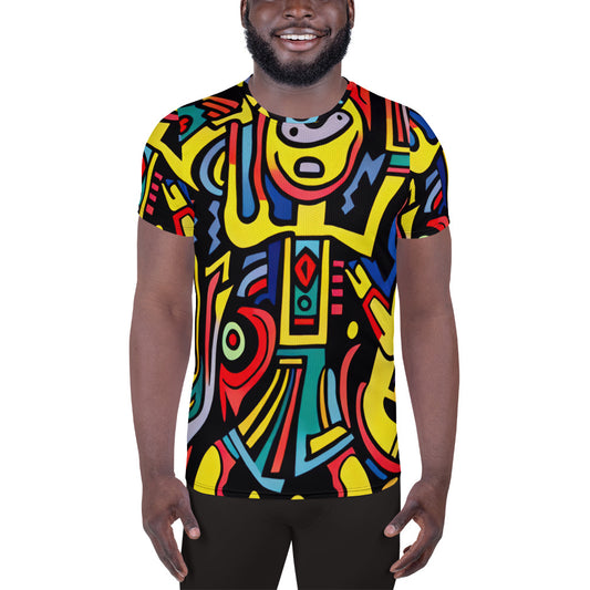 DMV 0372 Psy Art All-Over Print Men's Athletic T-shirt