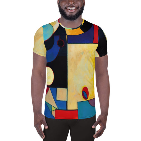 DMV 2113 Abstract Art All-Over Print Men's Athletic T-shirt