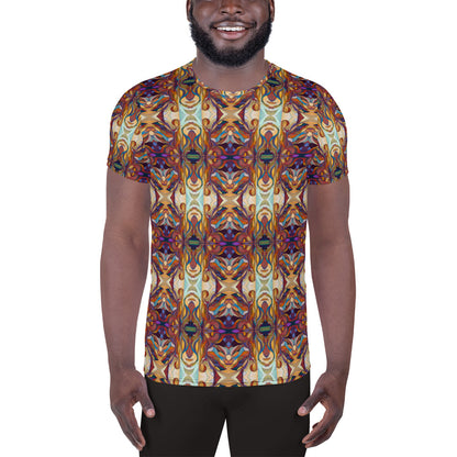 DMV 1804 Chic Boho All-Over Print Men's Athletic T-shirt