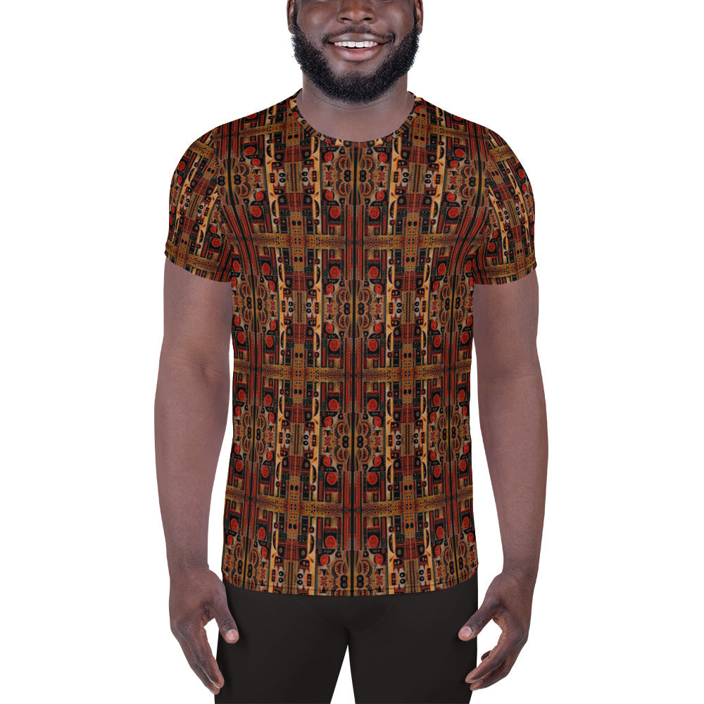 DMV 1861 Classic Boho All-Over Print Men's Athletic T-shirt