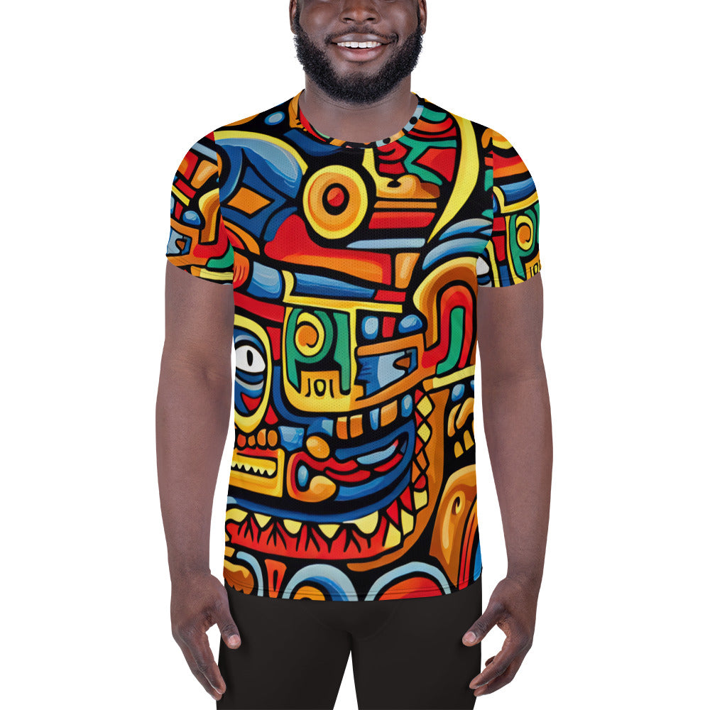 DMV 1439 Psy Art All-Over Print Men's Athletic T-shirt