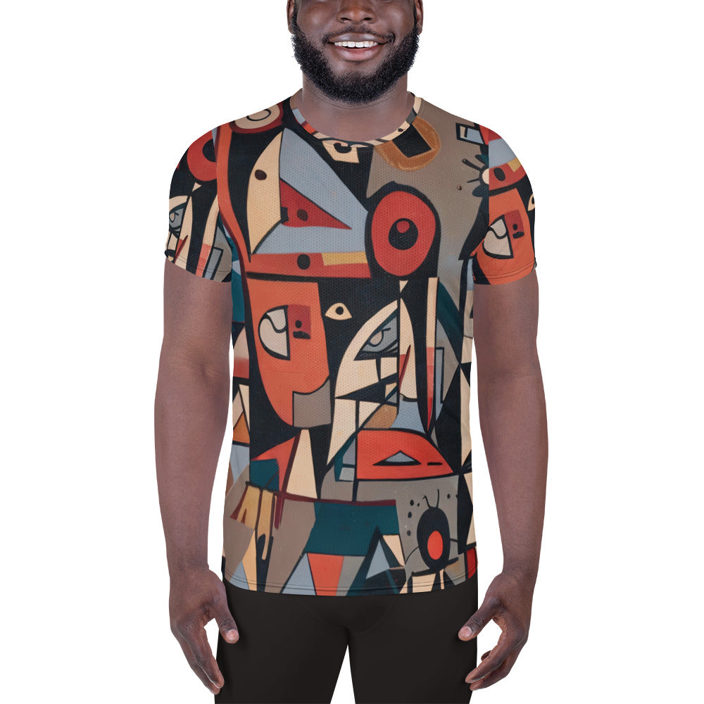 DMV 1949 Retro Art All-Over Print Men's Athletic T-shirt