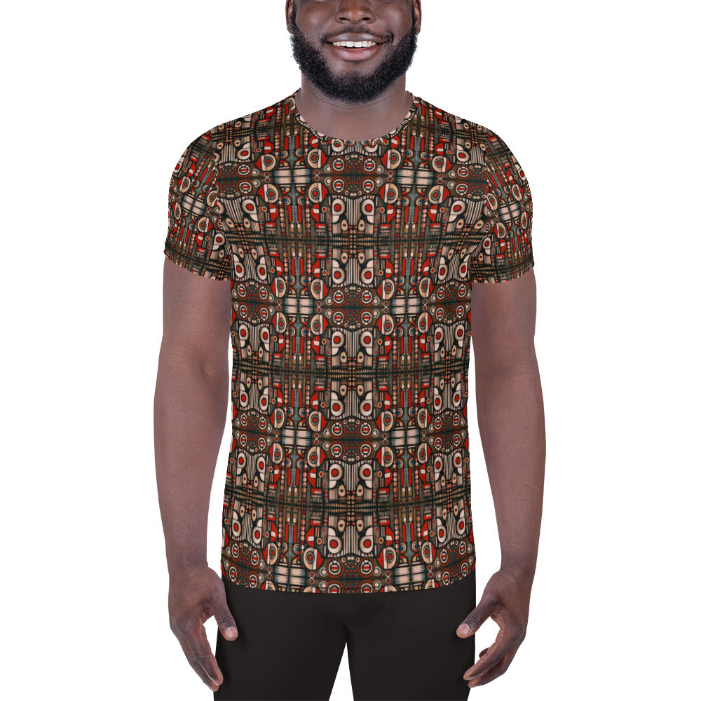 DMV 1530 Classic Boho All-Over Print Men's Athletic T-shirt