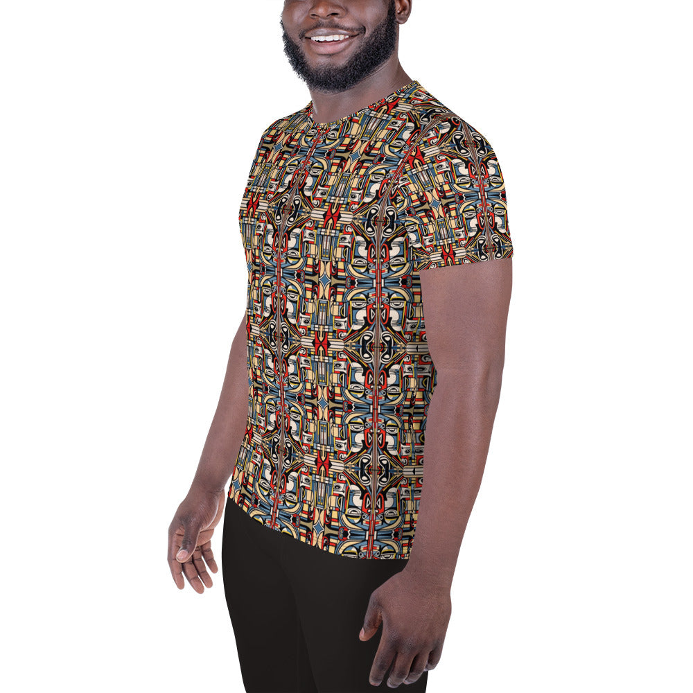 DMV 0283 Chic Boho All-Over Print Men's Athletic T-shirt