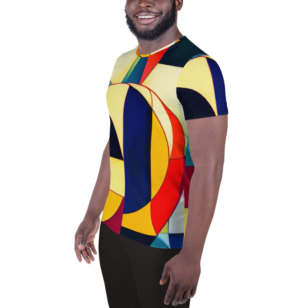 DMV 0024 Abstract Art All-Over Print Men's Athletic T-shirt