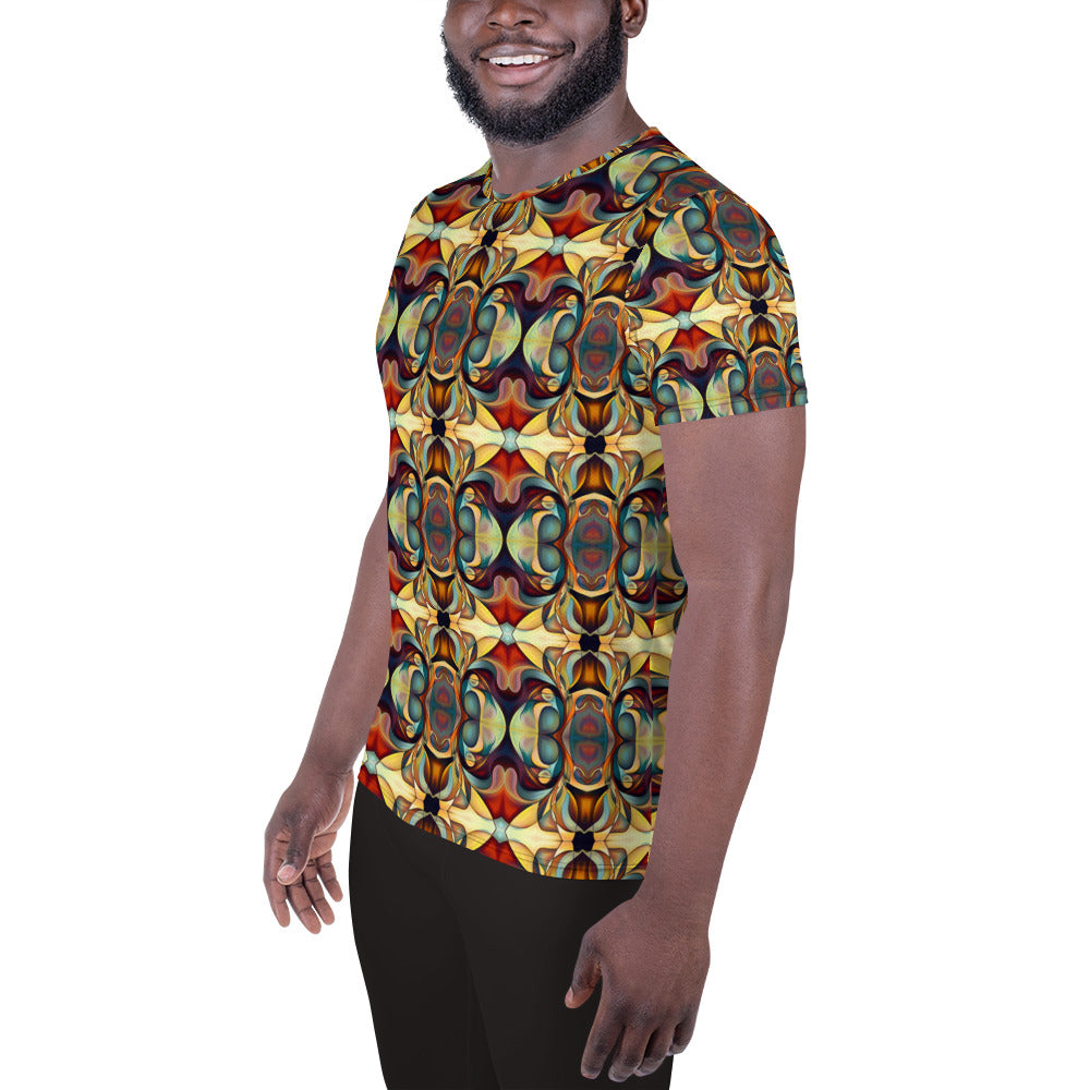 DMV 0070 Chic Boho All-Over Print Men's Athletic T-shirt