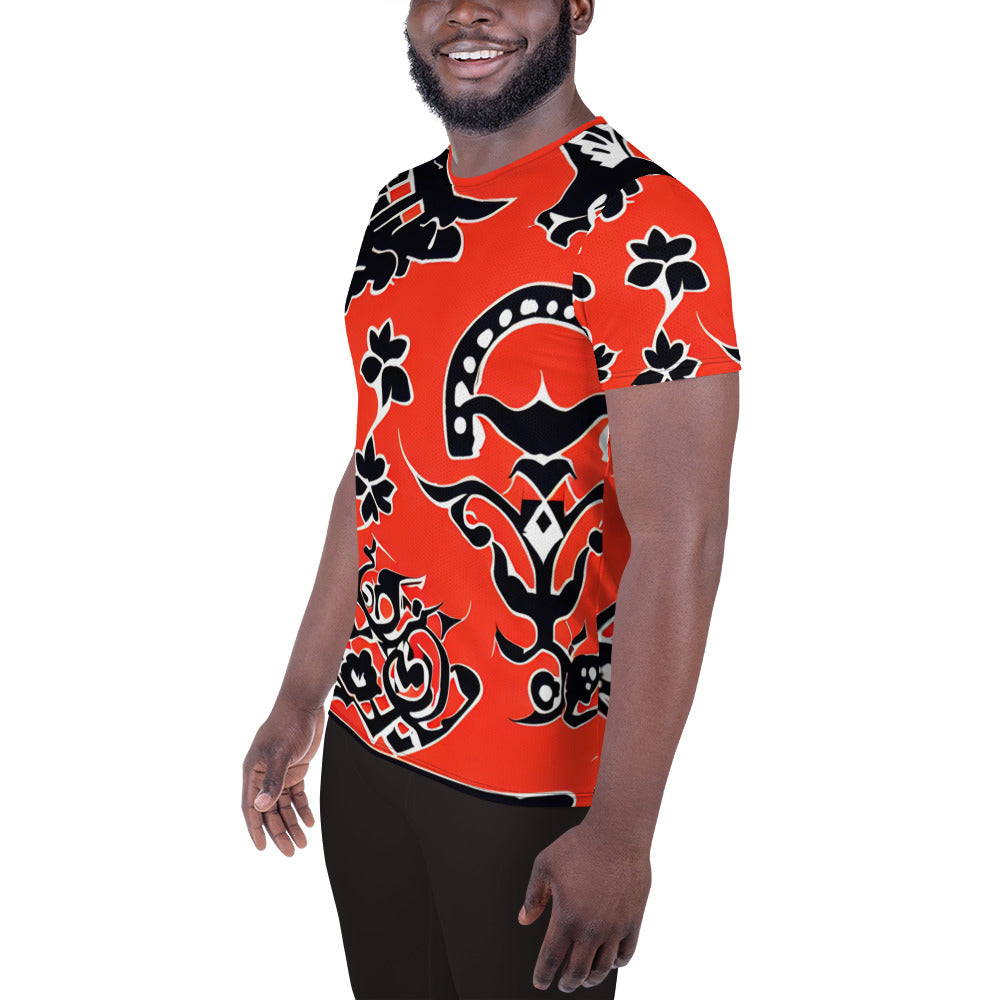 DMV 0038 Boho All-Over Print Men's Athletic T-shirt