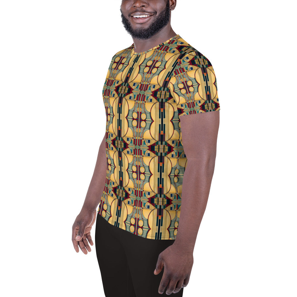 DMV 0224 Geo Boho All-Over Print Men's Athletic T-shirt