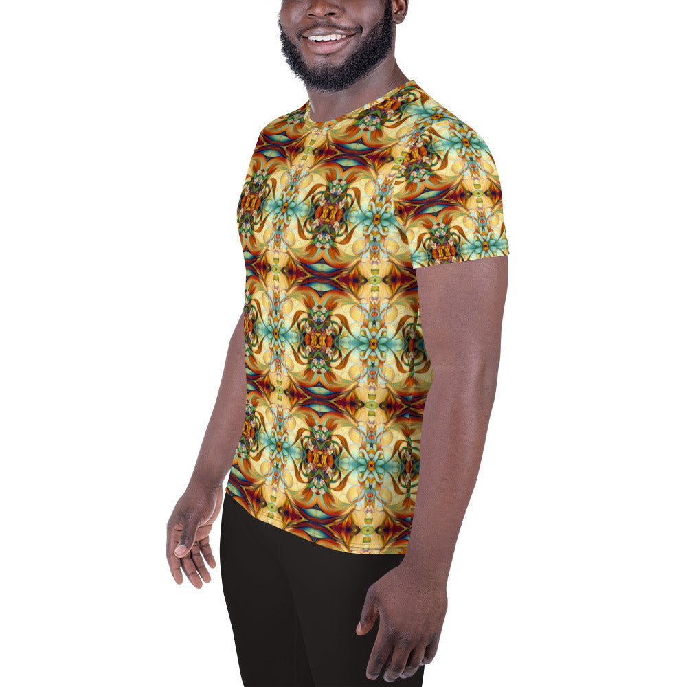 DMV 0123 Chic Boho All-Over Print Men's Athletic T-shirt