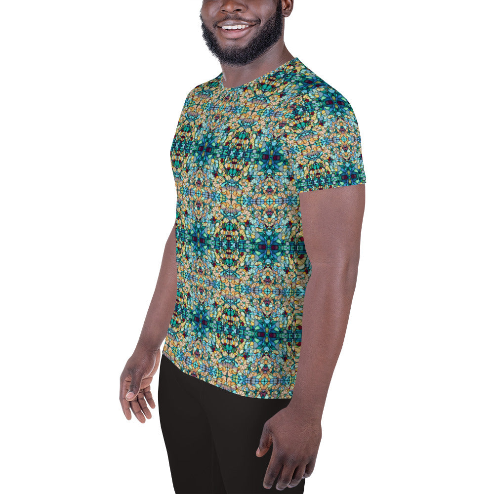 DMV 0254 Chic Boho All-Over Print Men's Athletic T-shirt