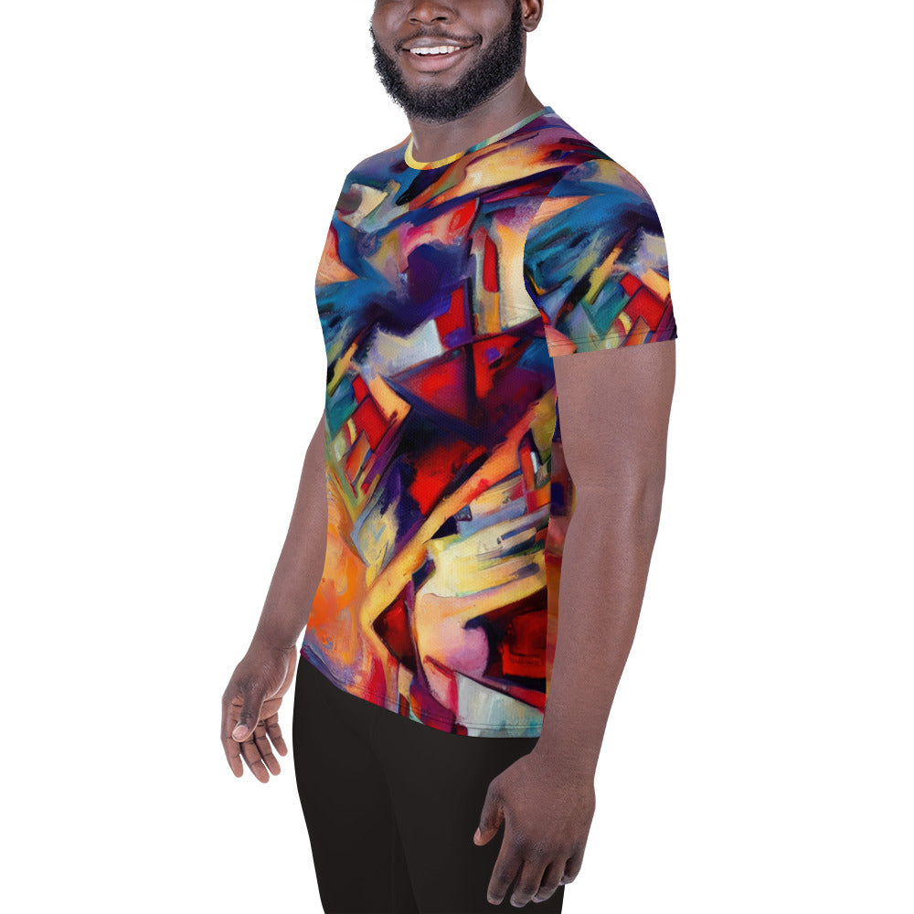 DMV 0308 Abstract Art All-Over Print Men's Athletic T-shirt
