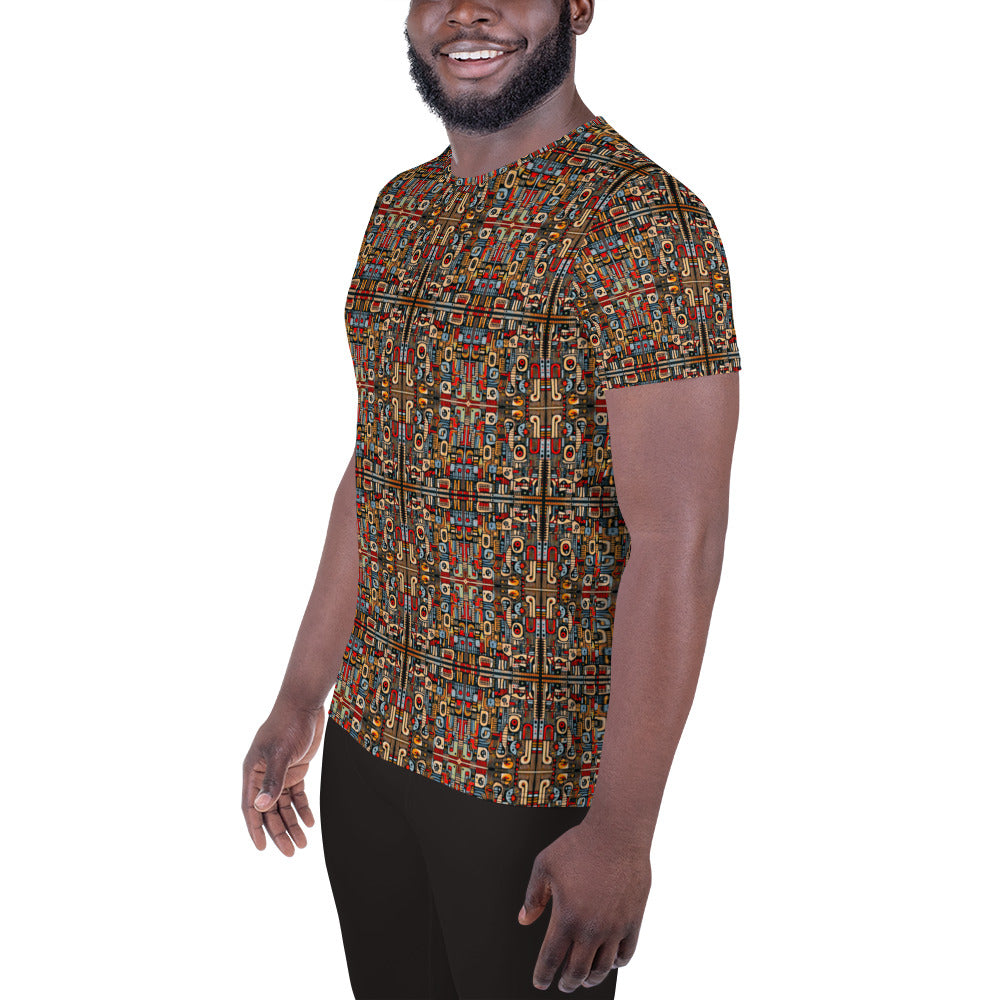 DMV 0280 Classic Boho All-Over Print Men's Athletic T-shirt